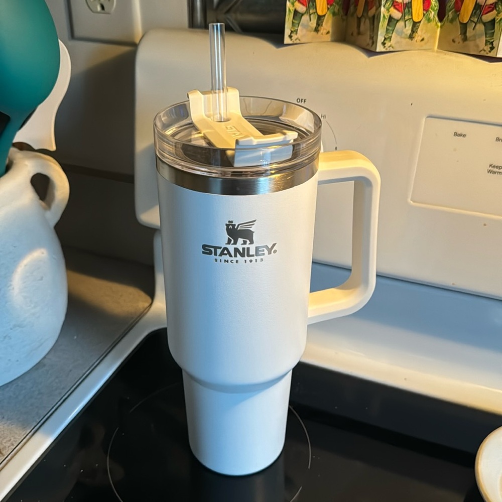 White Stanley 40oz tumbler